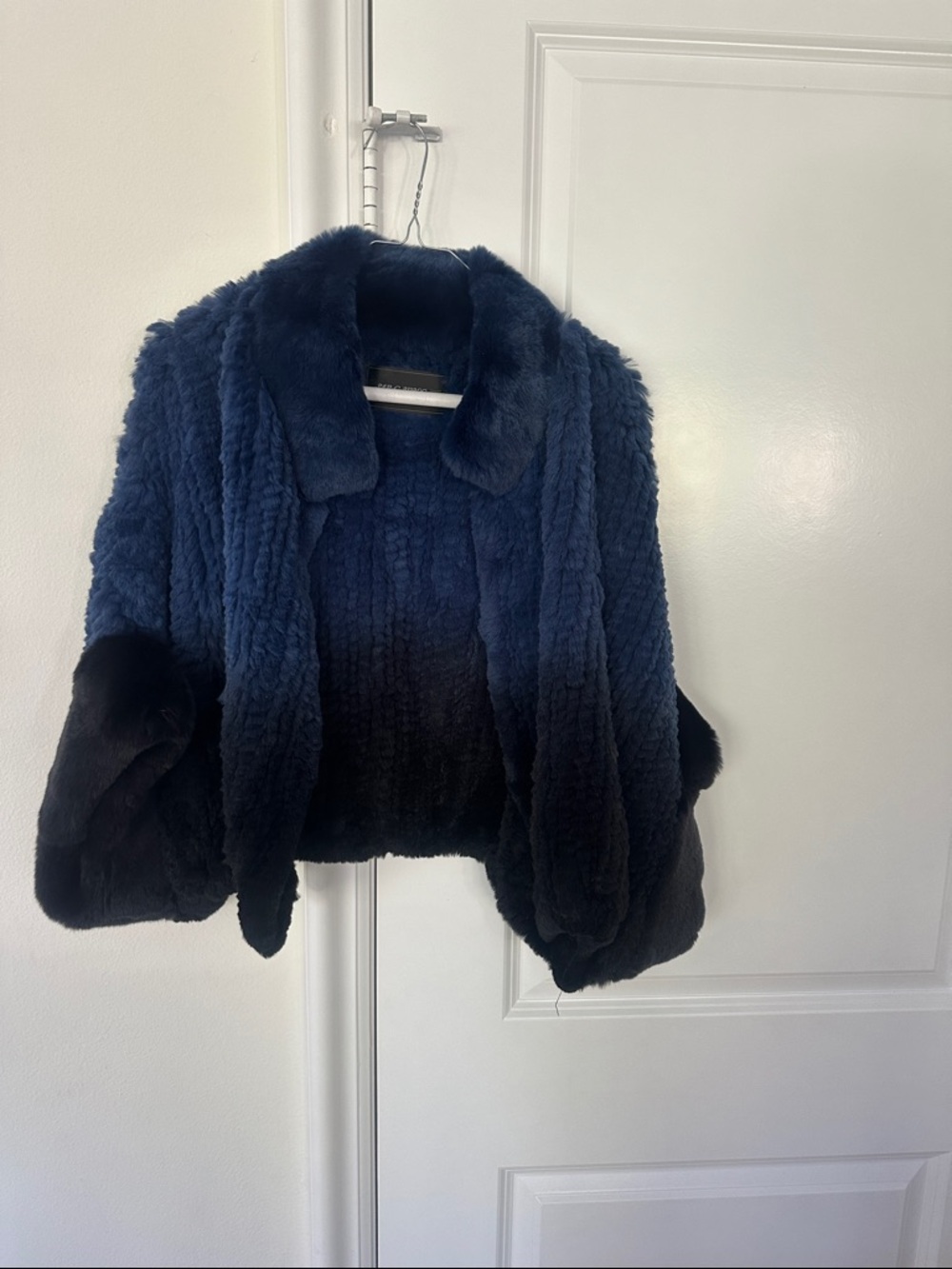Belle Fare Navy Faux Fur Jacket - Women